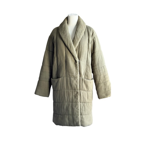 Madewell Light-spun Dumont Quilted Oversized Fit Olive/Green Jacket Size Small - Picture 3 of 16